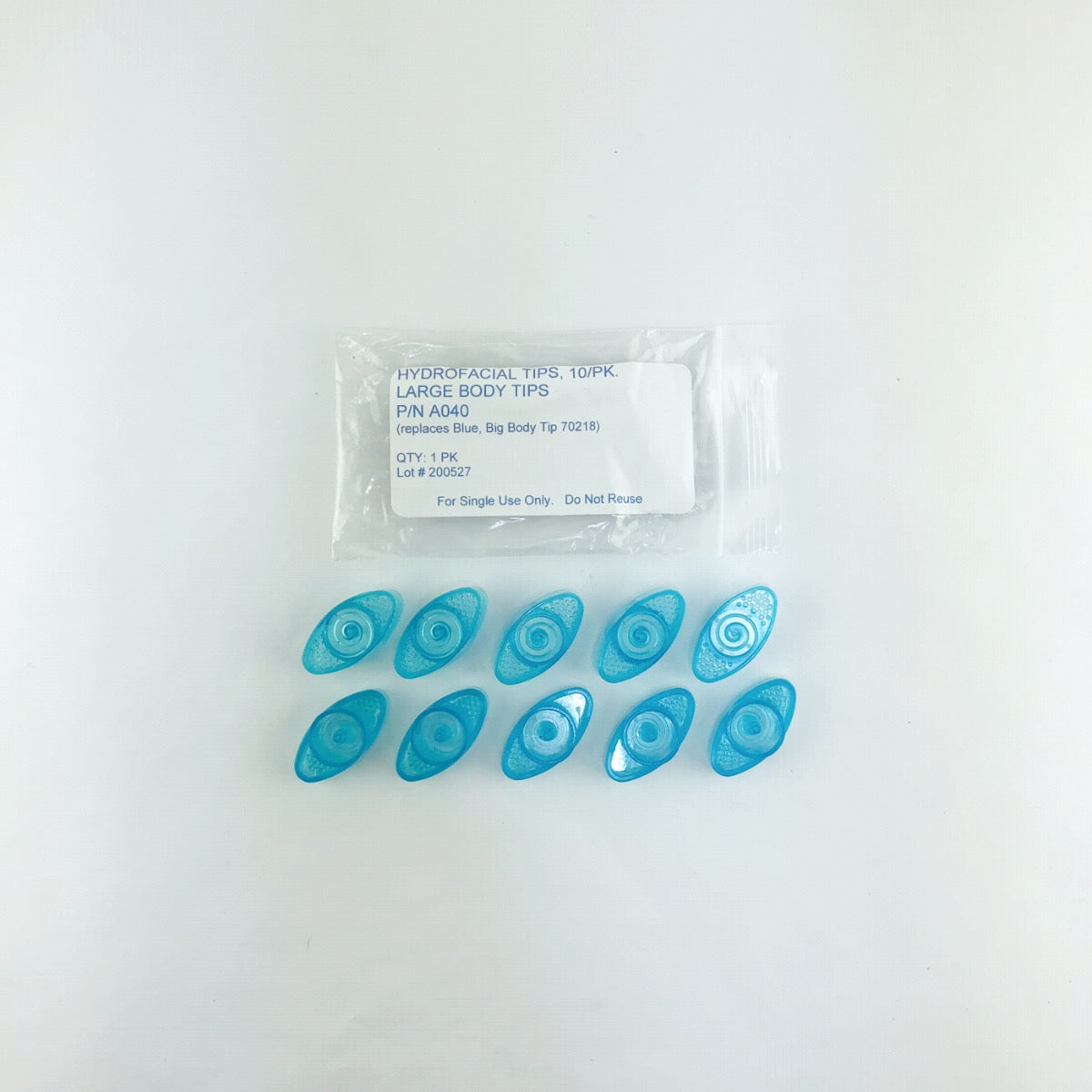 Edge Systems Hydrofacial Big Body Tips Large Blue PN: A040 - 10 Pack