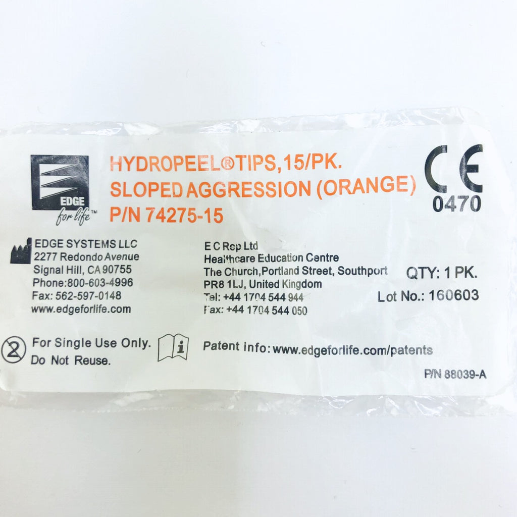Edge Systems Hydropeel Tips Orange PN: 74275-15 - 9 Pack