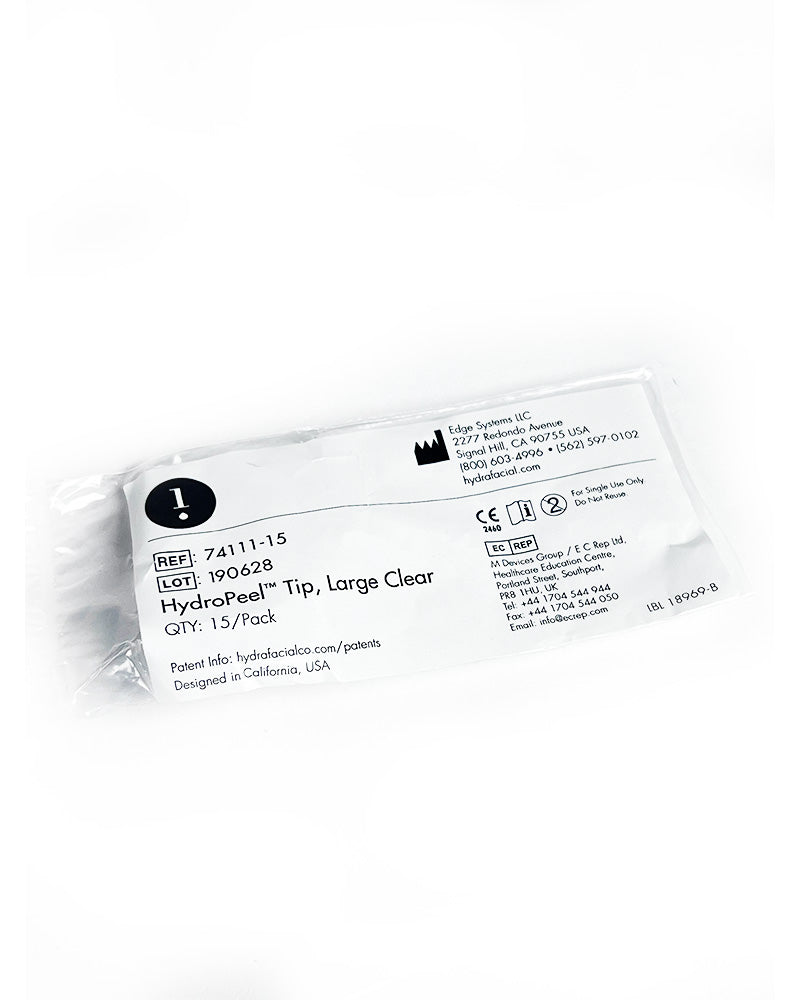 Edge Systems HydroPeel Tip Single-Use Large Clear Tip 74111-15 (7-Pack)