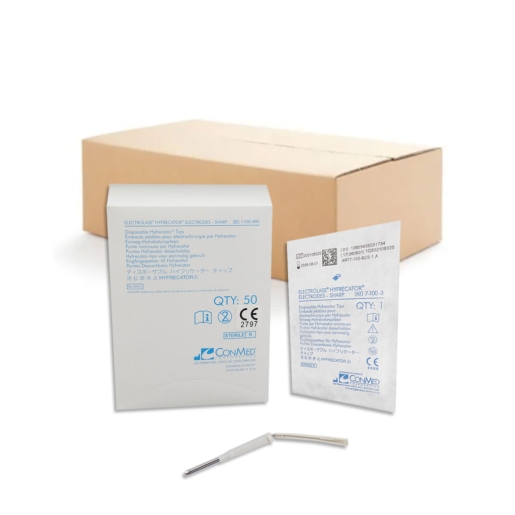ConMed Electrolase Hyfrecator Sharp Tips (Sterile) Case of 12 Boxes of 50 Tips (600 Tips)