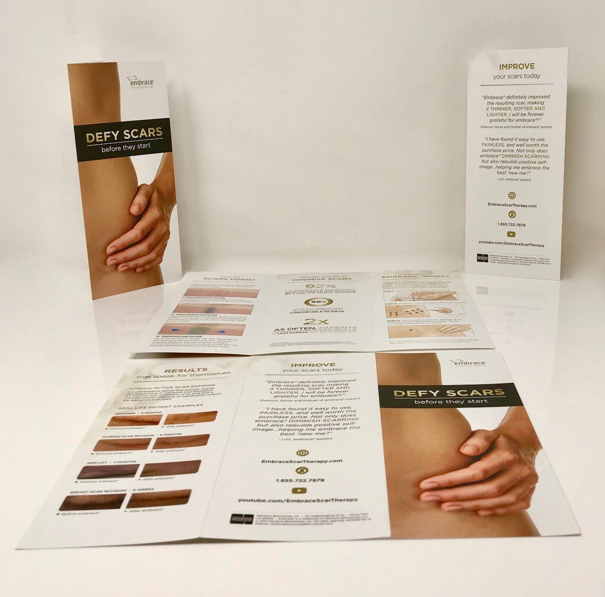 Neodyne Biosciences Embrace Scar Therapy Brochures Information Pamphlets 25 pack