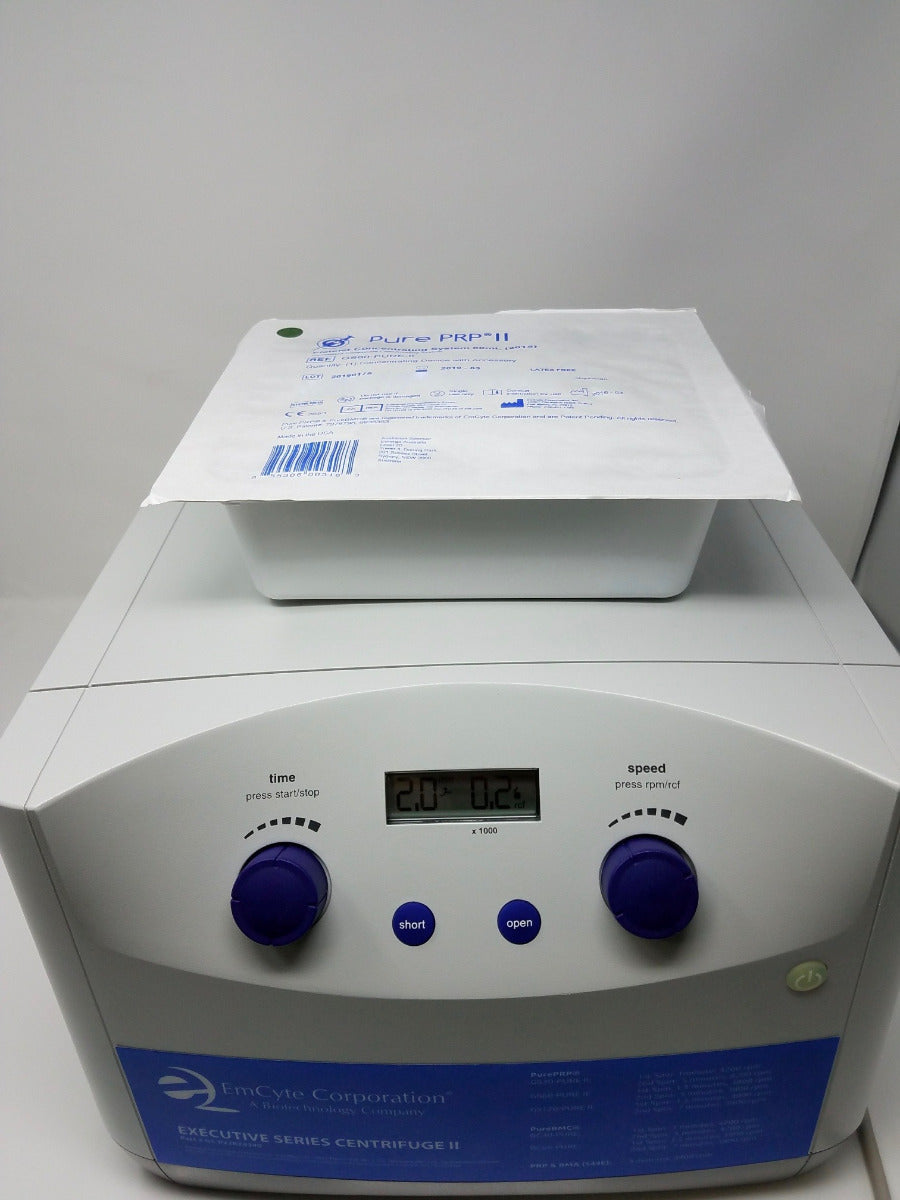EmCyte Corporation Executive Series Centrifuge II Pure PRP Blood Plasma Marrow