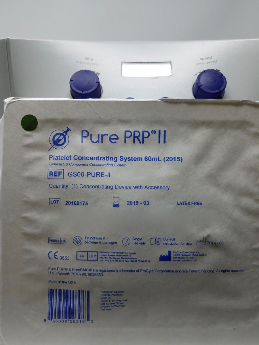 EmCyte Corporation Executive Series Centrifuge II Pure PRP Blood Plasma Marrow