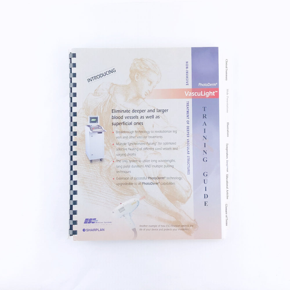ESC Medical Systems PhotoDerm VascuLight Training Guide 238-1000 Rev. A
