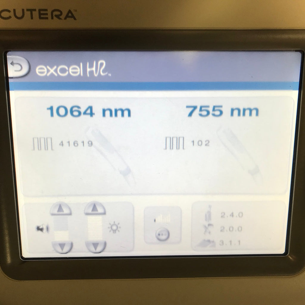 2018 Cutera Excel HR Alexandrite NdYAG 755 1064 Hair Removal Laser LOW 40K SHOTS