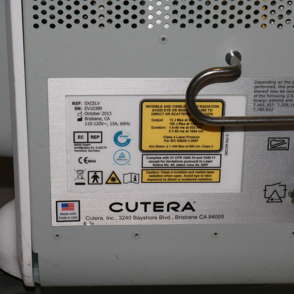Cutera Excel V Laser 532 1064 Nd YAG Vascular UPGRADED LBO KTP DECK ExcelV 2 HPs