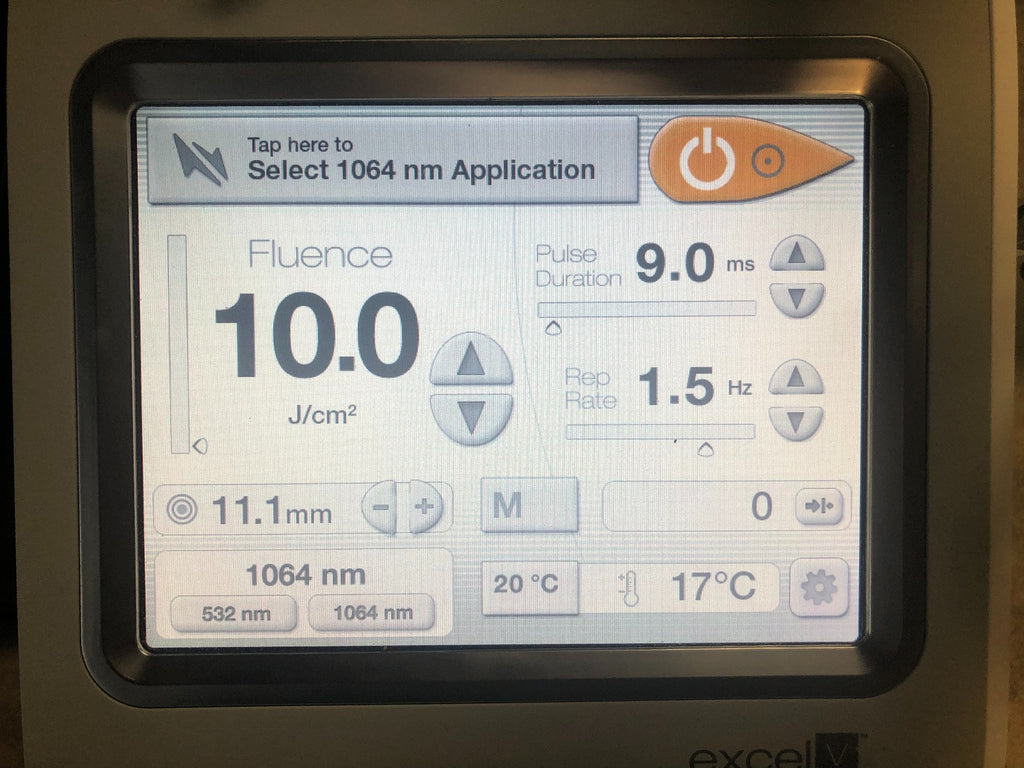 Cutera Excel V Laser 532 1064 Nd YAG Vascular UPGRADED LBO KTP DECK ExcelV 2 HPs