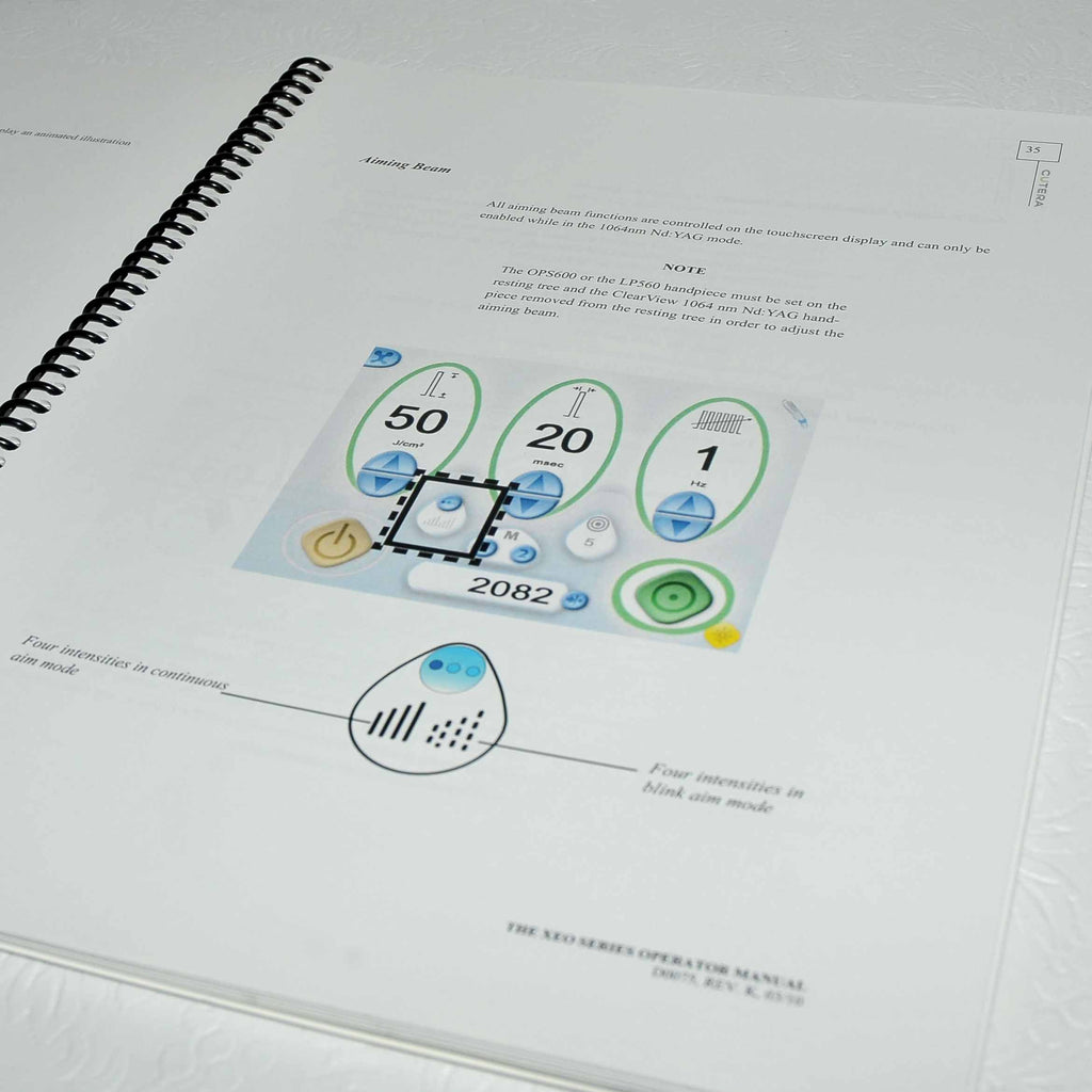 Cutera XEO Laser Operator Manual CoolGlide SA Genesis Plus Operator User Guide