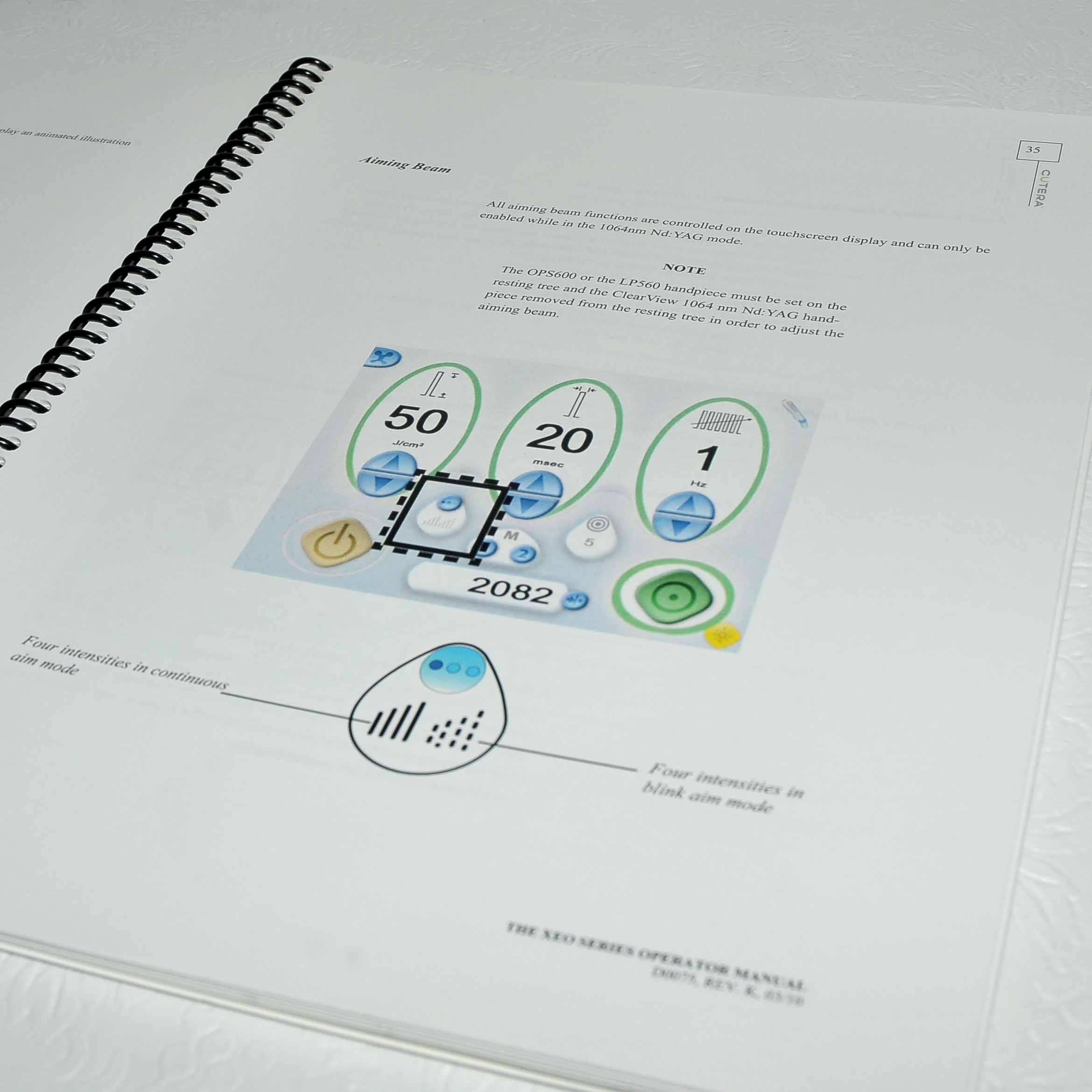 Cutera XEO Laser Operator Manual CoolGlide SA Genesis Plus Operator User Guide