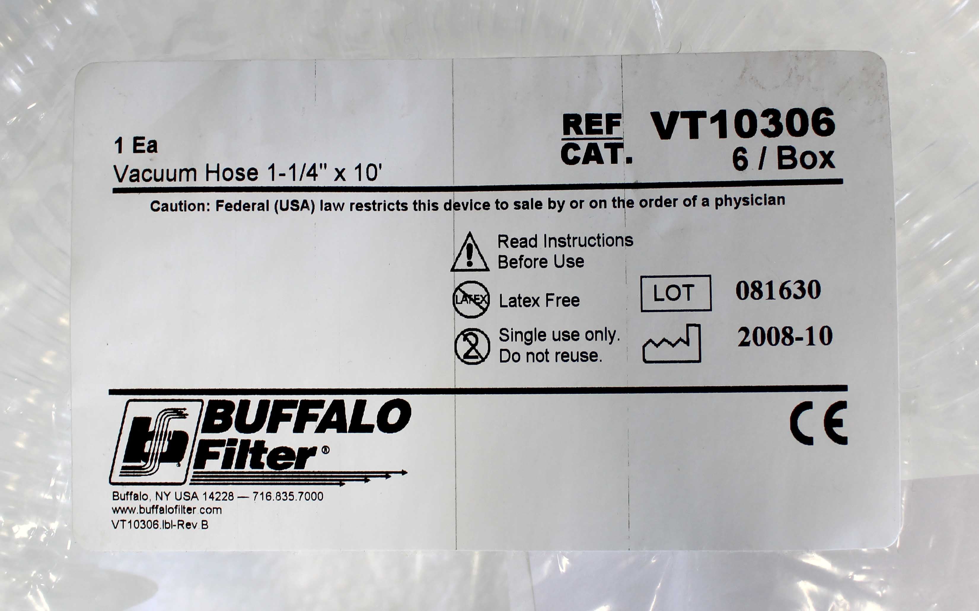 Buffalo Filter Smoke Evacuation Tubing 7/8" x 6' VTWT324