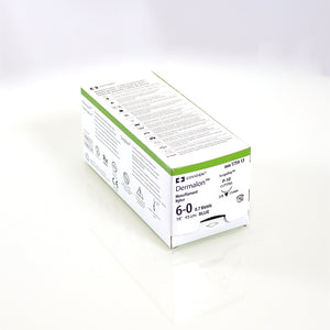 Covidien Dermalon Surgilon Monofilament Nylon Suture 18"/45cm 6-0 x7 Pack