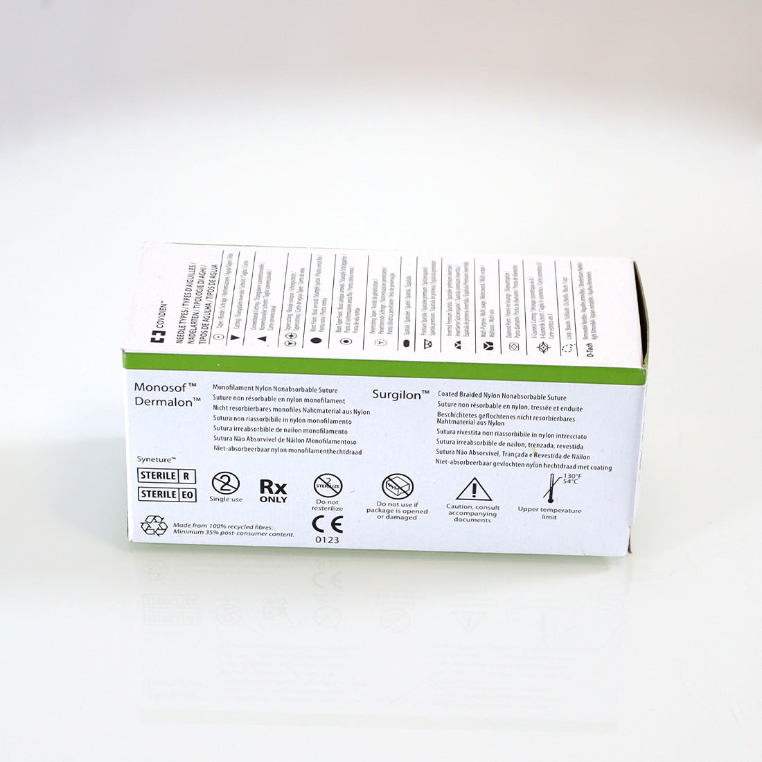 Covidien Dermalon Monofilament Nylon Suture 18"/45cm 6-0 x12 Pack