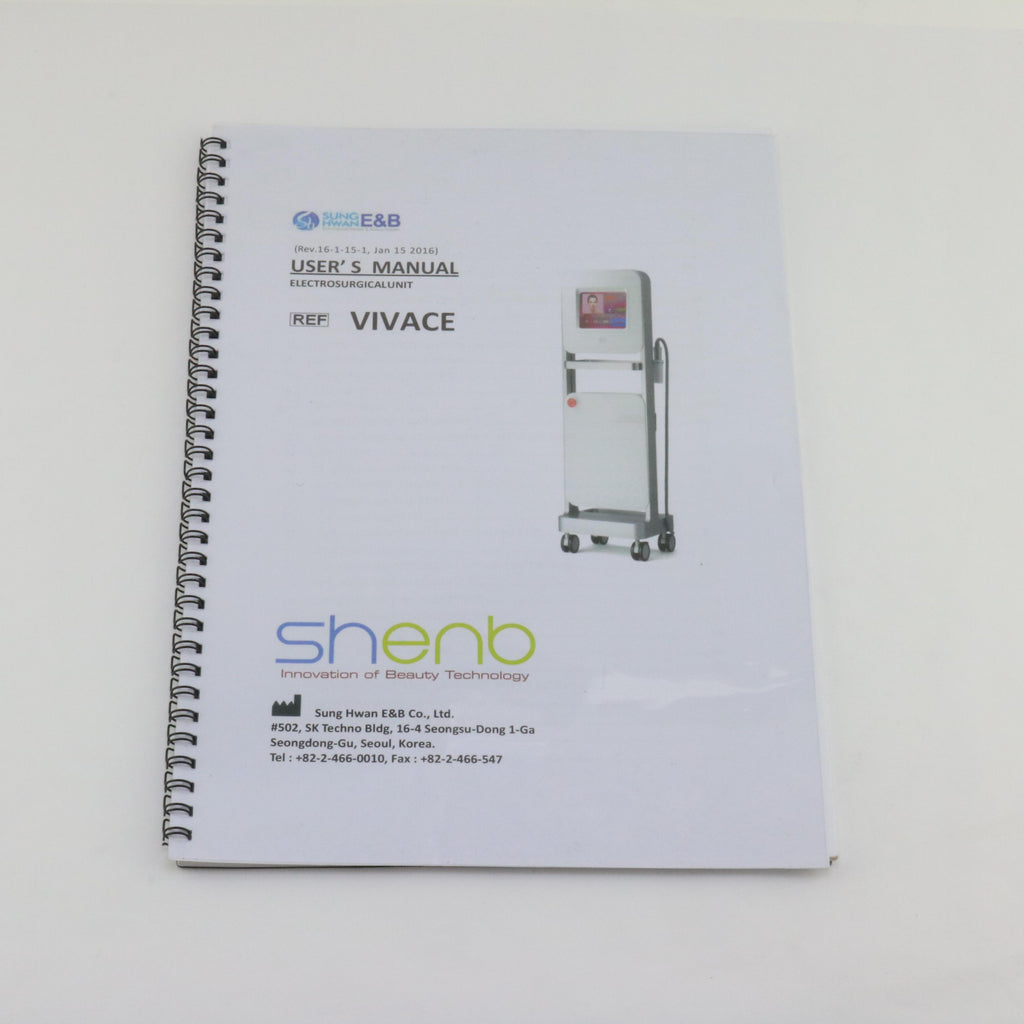 2016 ABM Shenb Vivace RF Microneedling User Operator Manual REV 16-1-15-1