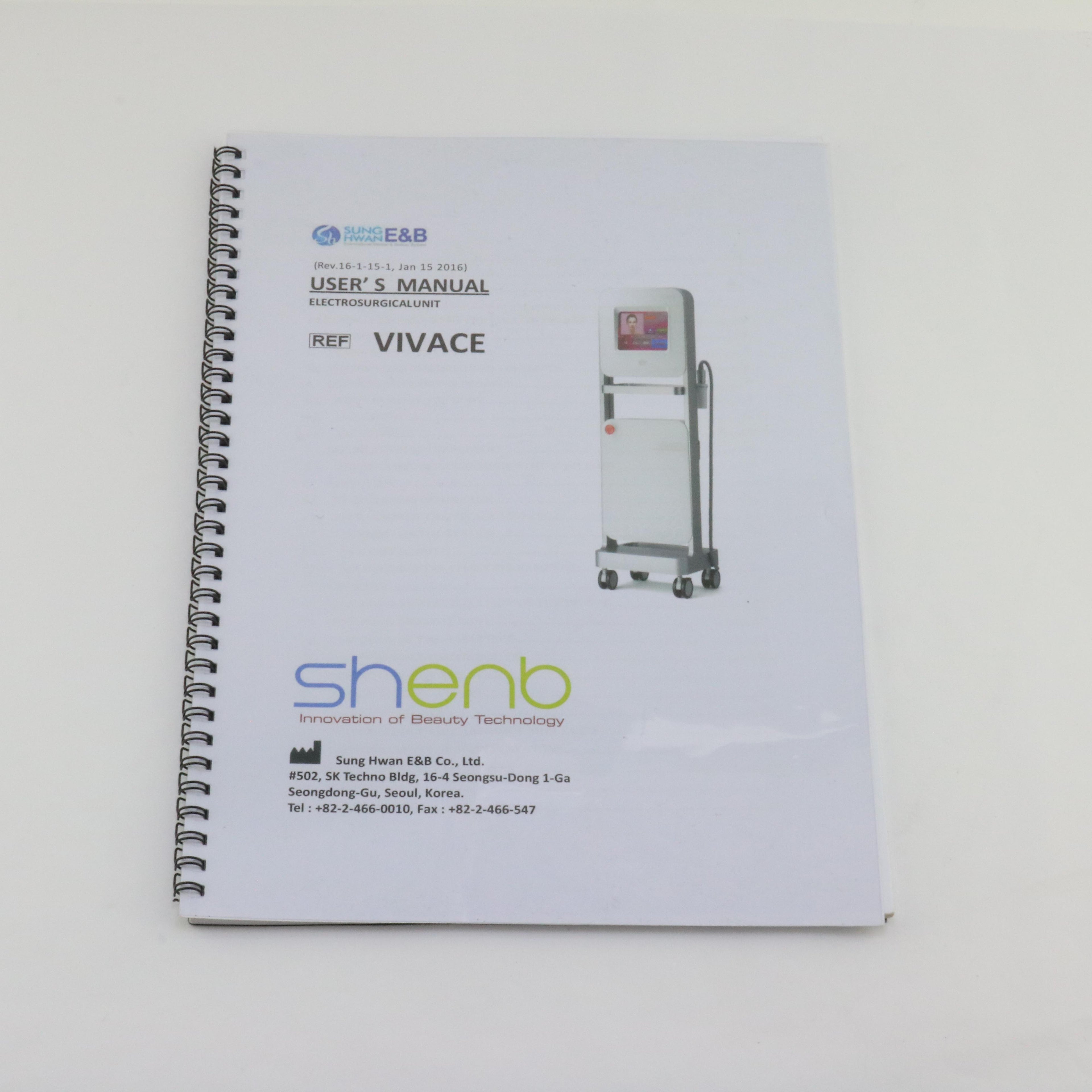 2016 ABM Shenb Vivace RF Microneedling User Operator Manual REV 16-1-15-1
