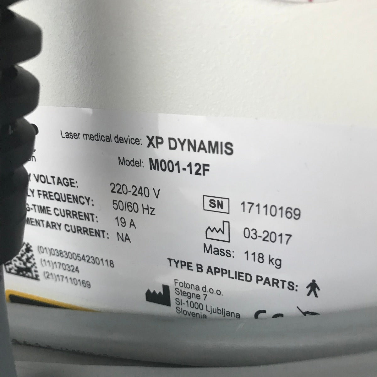 2017 Fotona XP Dynamis 80W Watt Nd:YAG Skin Resurfacing Laser System M001-12F