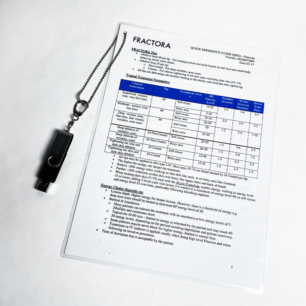 Fractora Quick Reference Guide DO604728H QRG W / USB Drive