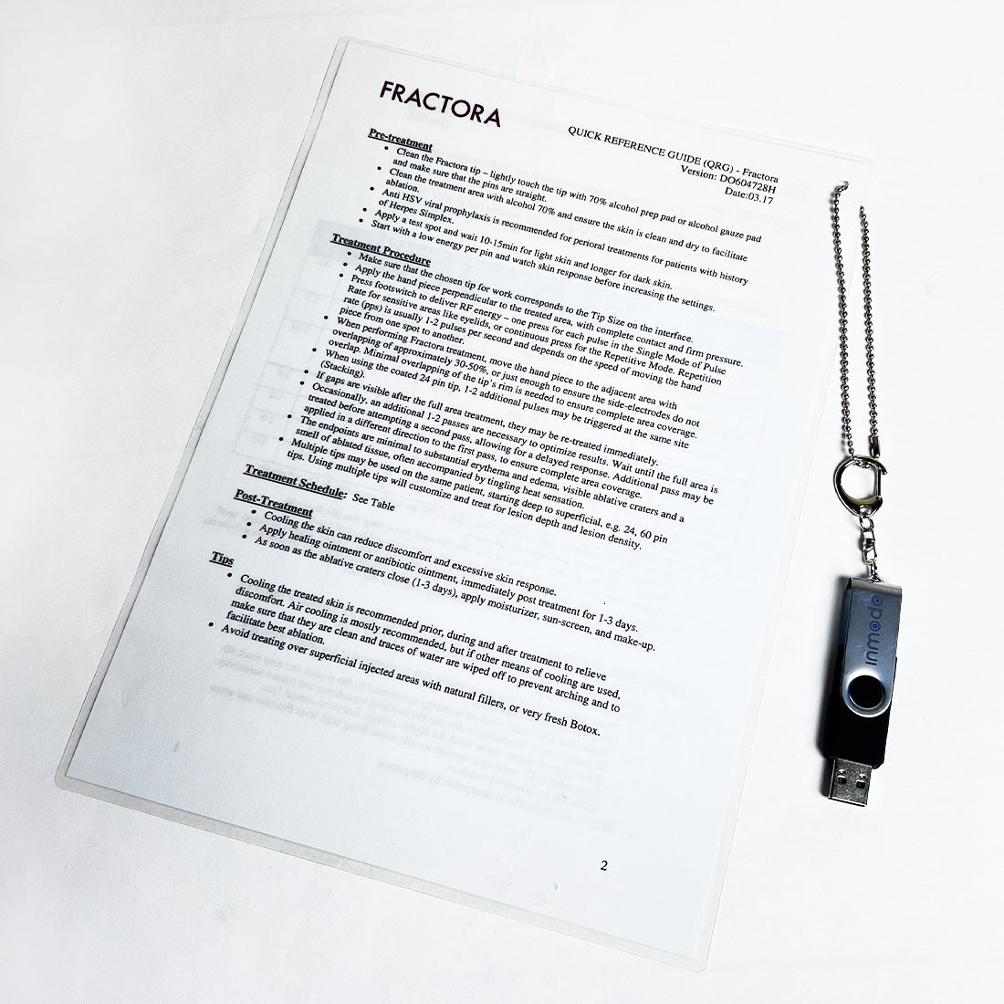 Fractora Quick Reference Guide DO604728H QRG W / USB Drive