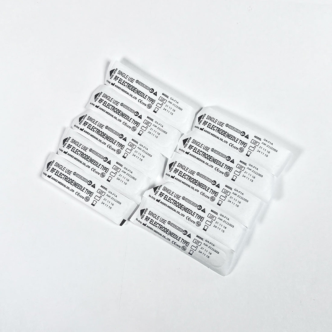 Agnes Medical RF Electrode Needle Single Use 10 Pack Model GA-F1A Exp2024