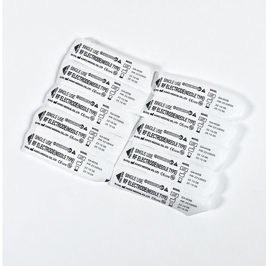 Agnes Medical RF Electrode Needle Single Use 10 Pack Model GA-W3B Exp2025