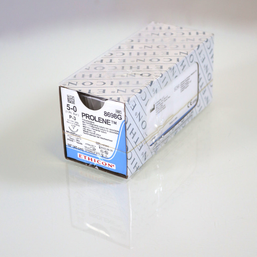 Ethicon PROLENE Size 5-0 Polypropylene Non-Absorbable Suture P-3 8689G x12Pk