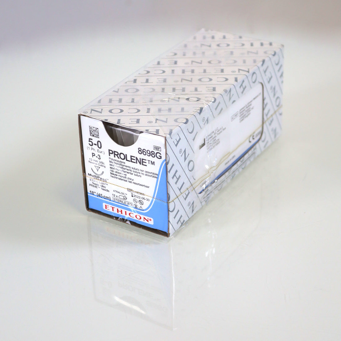 Ethicon PROLENE Size 5-0 Polypropylene Non-Absorbable Suture P-3 8689G x12Pk