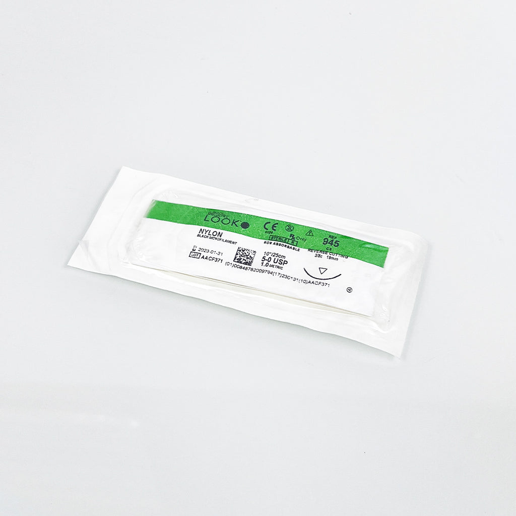 Surgical Specialty Look Nylon Black Monofilament 6-0 18"/45cm Suture 01/2023 x1