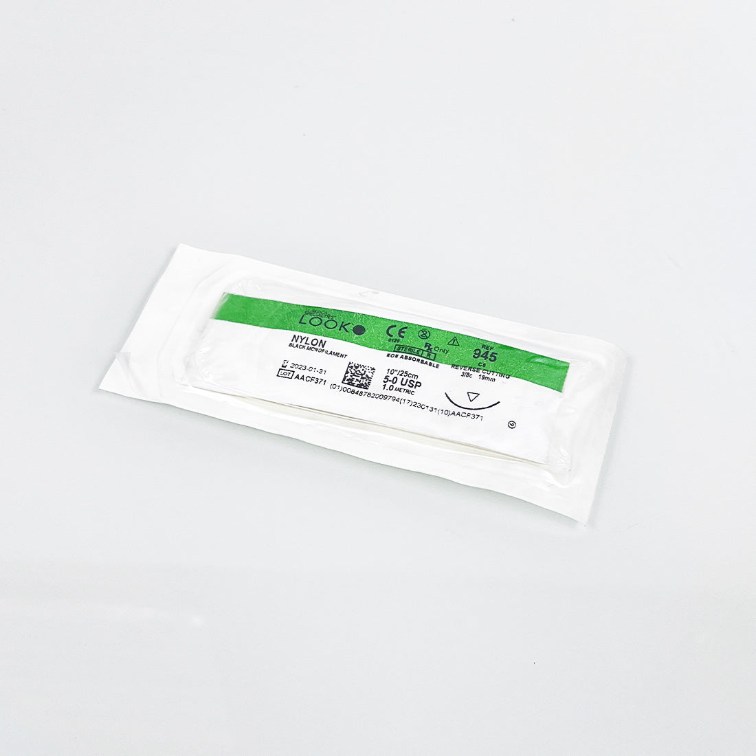 Surgical Specialty Look Nylon Black Monofilament 6-0 18"/45cm Suture 01/2023 x1