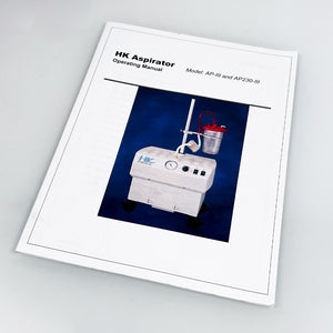 HK Surgical Aspirator Operating Manual AP-III and AP230-III