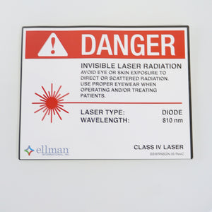 Ellman Danger Class 4 Laser Diode 810nm Wavelength SSWRNSGN 05 Rev C