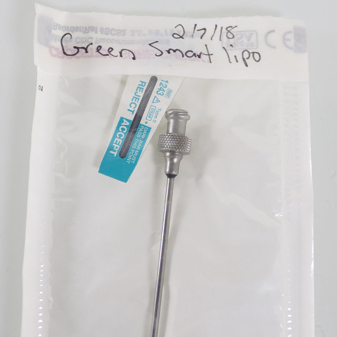Cynosure SmartLipo Cannula 6" in Probe Luer Style Lock Twist On 130-7007-045