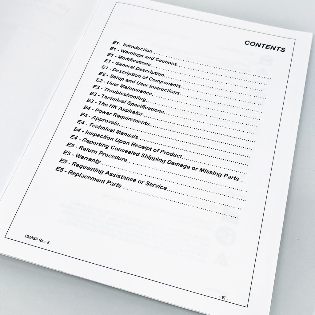 HK Surgical Aspirator Operating Manual AP-III and AP230-III