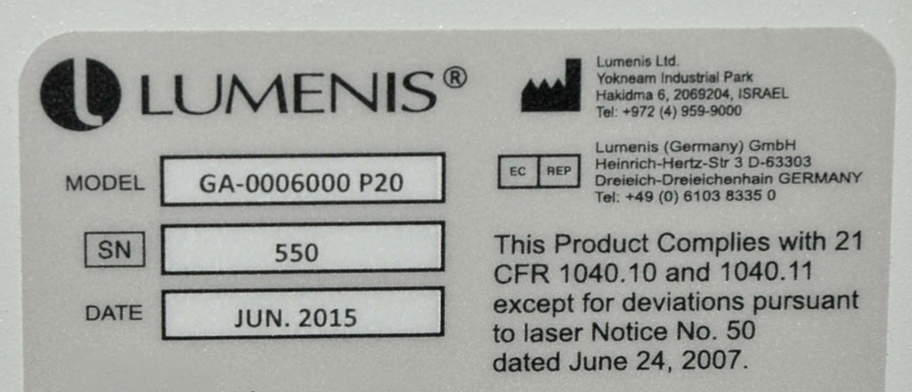 2015 Lumenis Versapulse P20 Holmium PowerSuite YAG Stones ENT Compact Laser