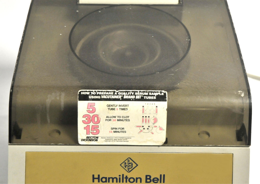 Hamilton Bell Van Guard V6500 Centrifuge Model 6000 6 Slot Rotor Van Guard Timer