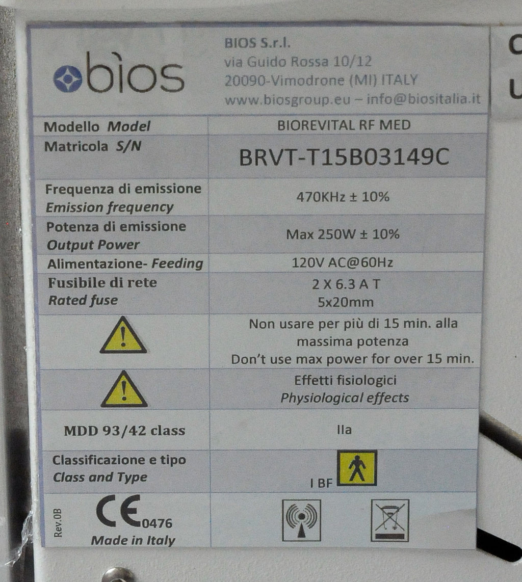 2012 Thermi Aesthetics Smooth Biorevital RF Med Radio Frequency Face Body Laser