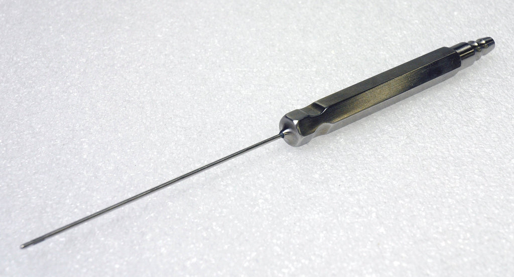 Wells Johnson Byron Cannula Needle 1.8mm x 11cm Stainless SS 3-Hole Suction