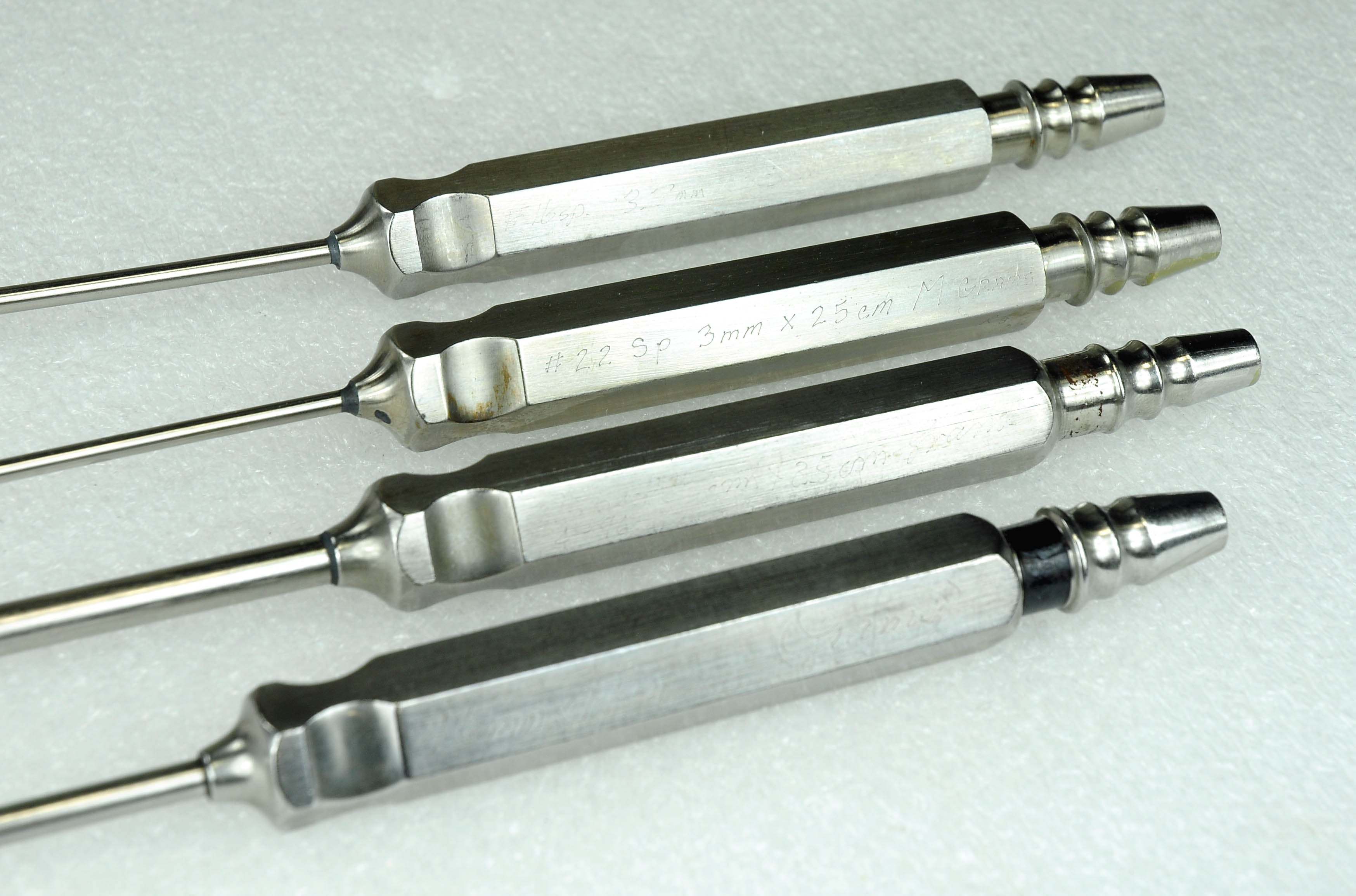 Byron Wells Johnson Cannula Liposuction Needle Set of 4 Stainless Steel 3-Hole
