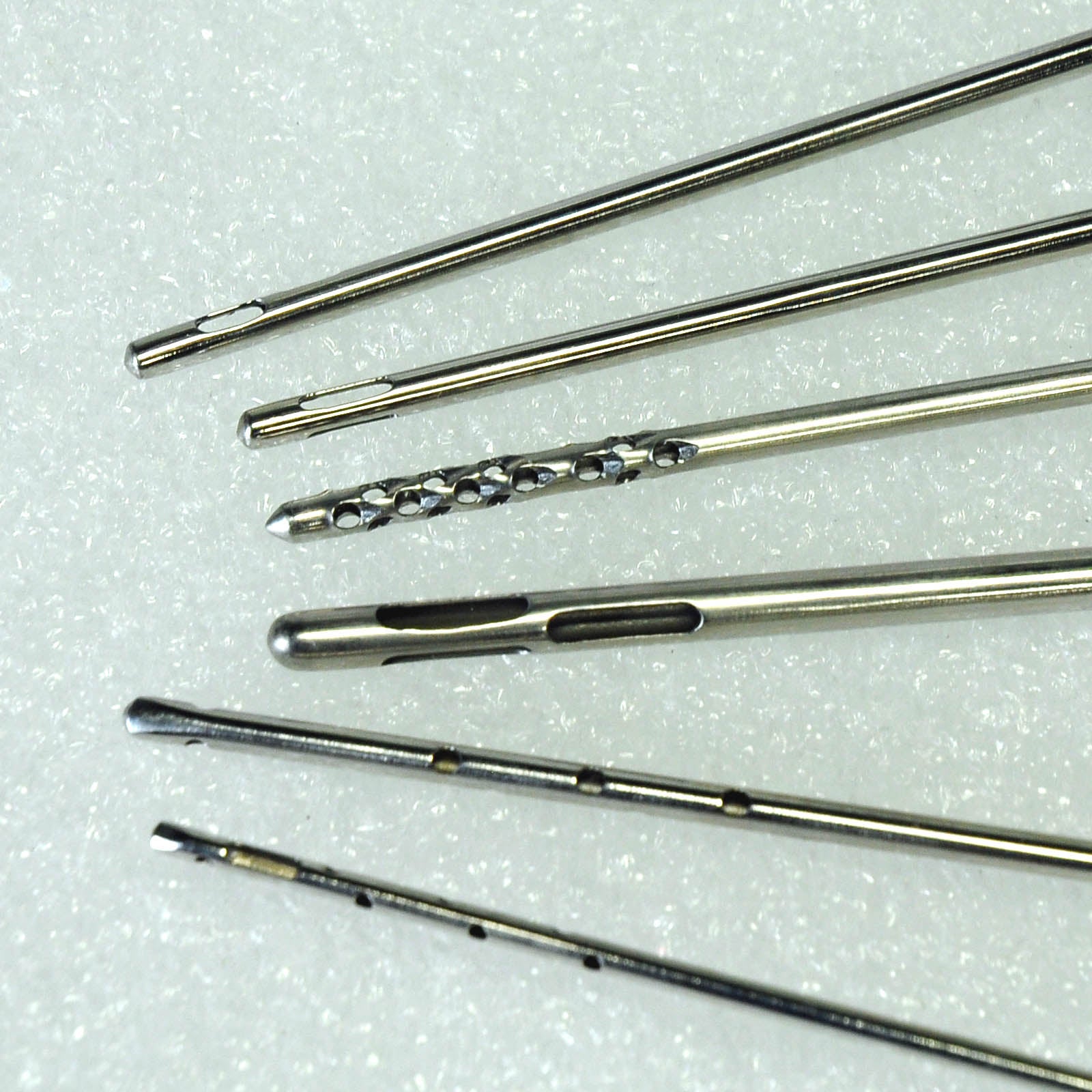 Cannula Liposuction Surgical Needle Set of 6 Lipo Stainless Steel Lot w Handle