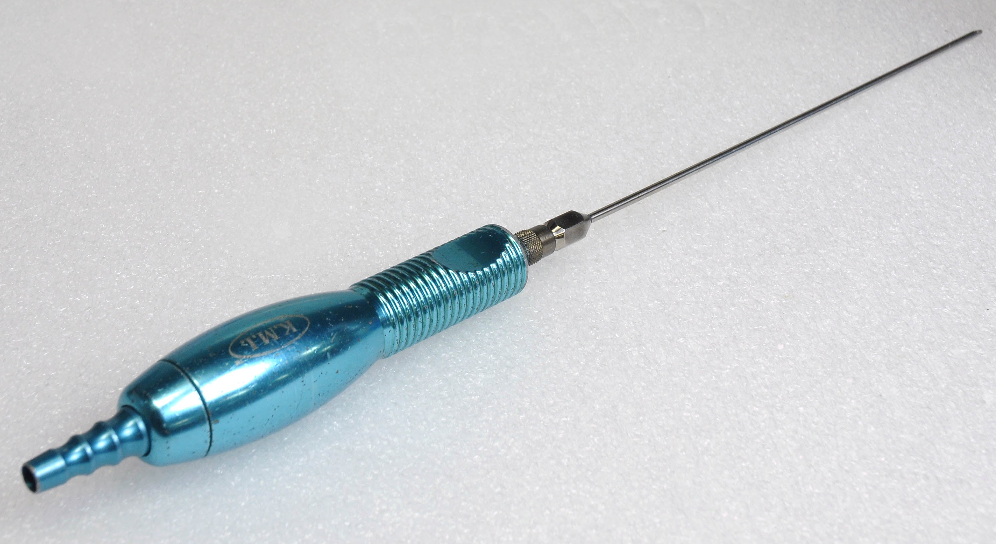 K.M.I. HandPiece Cannula Needle Handle Blue Metal Hand Piece KMI Canula