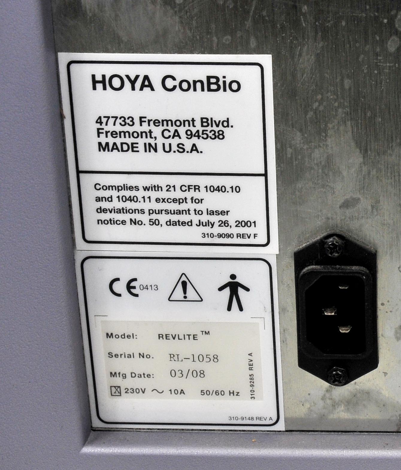 Cynosure HOYA ConBio Revlite Q-Switch 5321064 Laser Tattoo Removal System - 2008