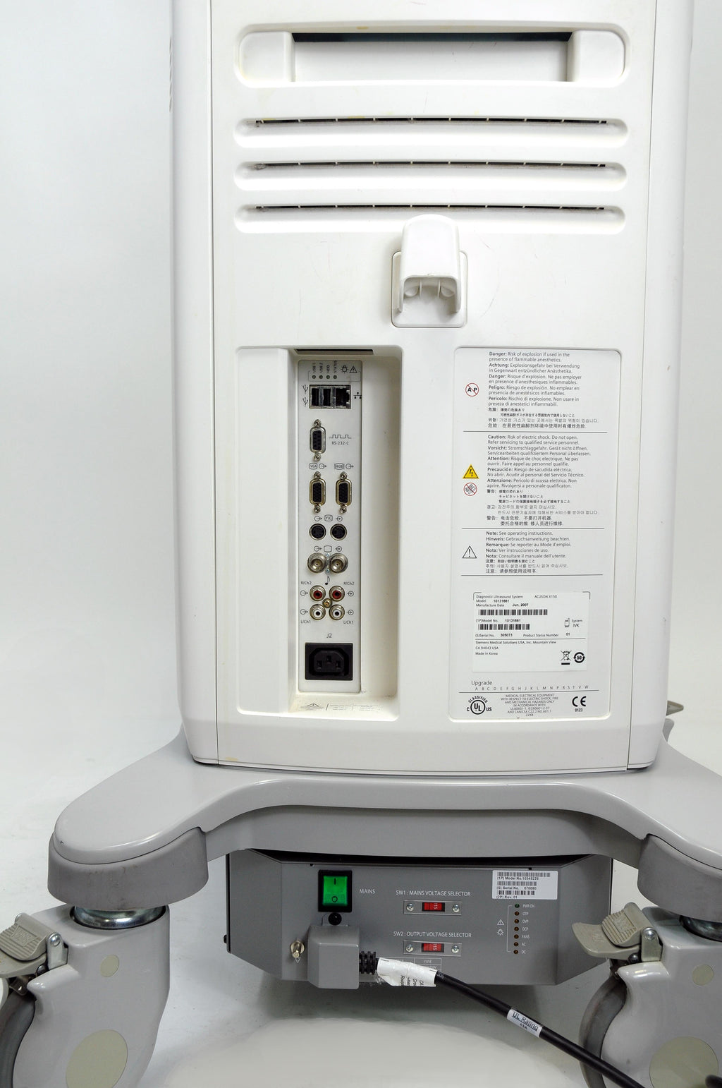 Siemens ACUSON X150 Ultrasound Sonogram Doppler Imaging Pulsed Wave System X 150