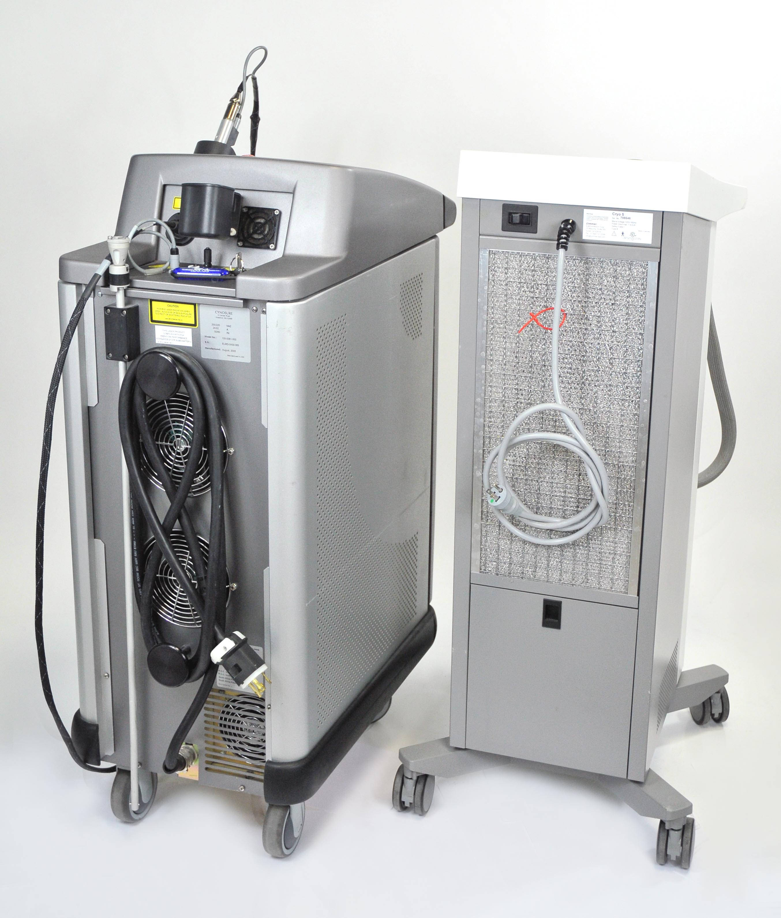 2005 ELMD Cynosure Apogee Elite Zimmer Cryo5 Chiller Hair Removal Lesion