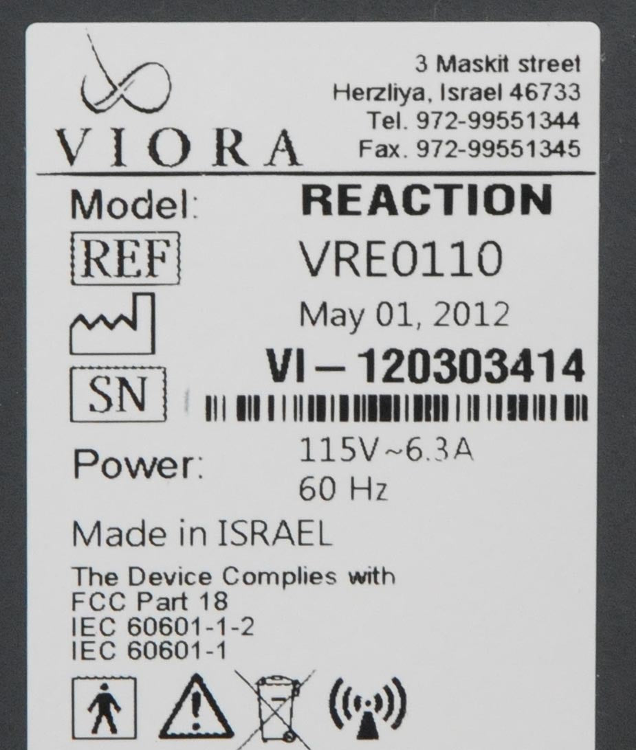 2012 Viora REACTION RF Laser System Cellulite Reduction Facial Skin Tightening