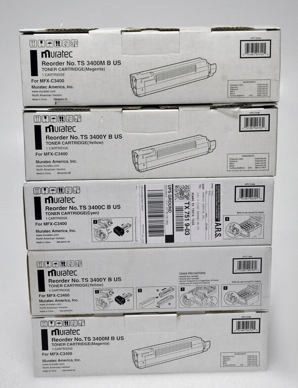 Muratec MFX-C3400 Office Printer w Cartridges Copy Print Scan Fax PDF JPEG TIFF