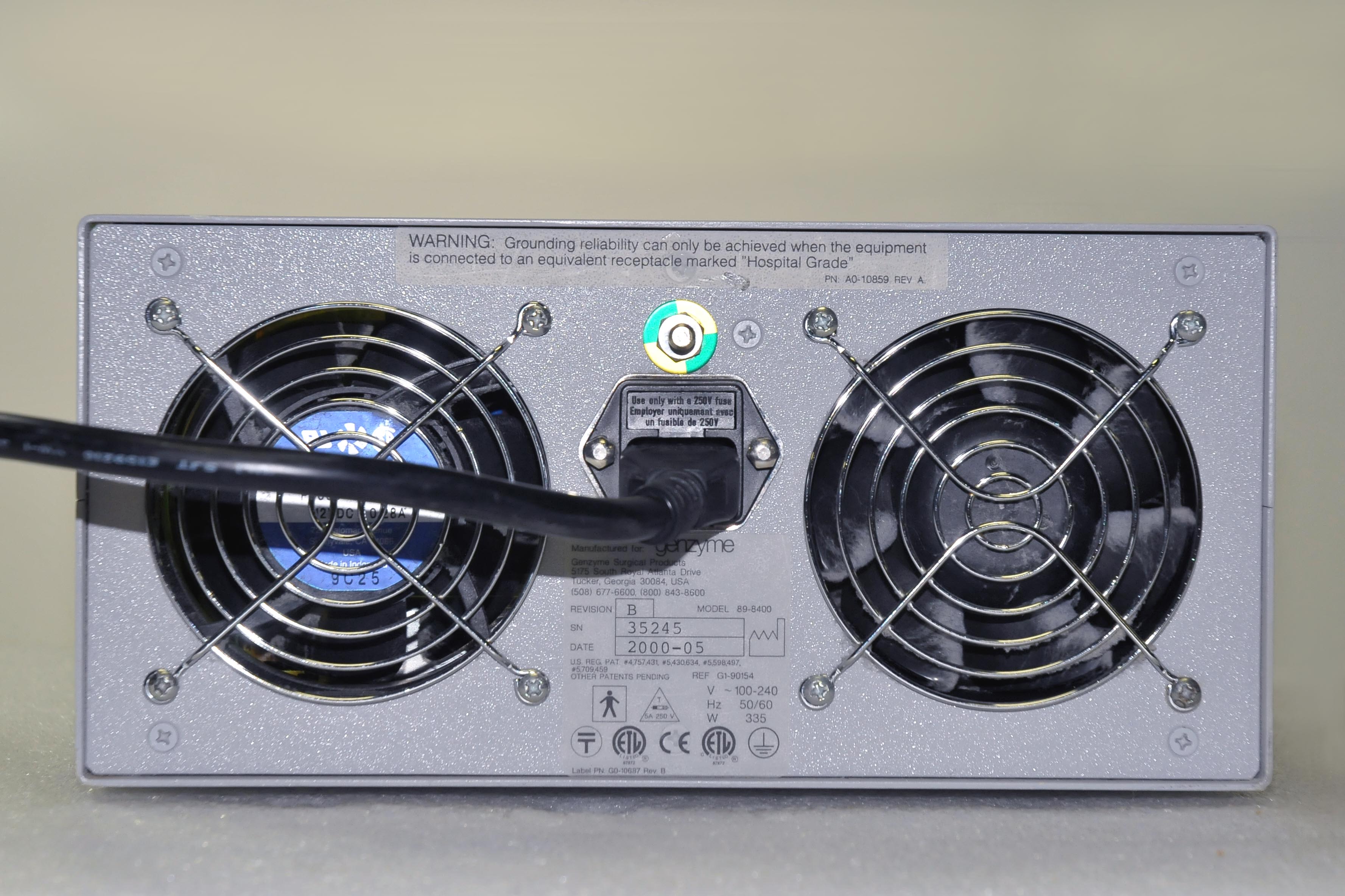 Snowden Pencer Genzyme Light Source Surgical Products Model 89-8400