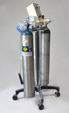 Accutron Alpha III Dental Nitrous Oxide Flowmeter 2 Tanks Mobile Stand Portable