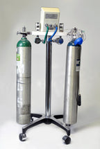 Accutron Alpha III Dental Nitrous Oxide Flowmeter 2 Tanks Mobile Stand Portable