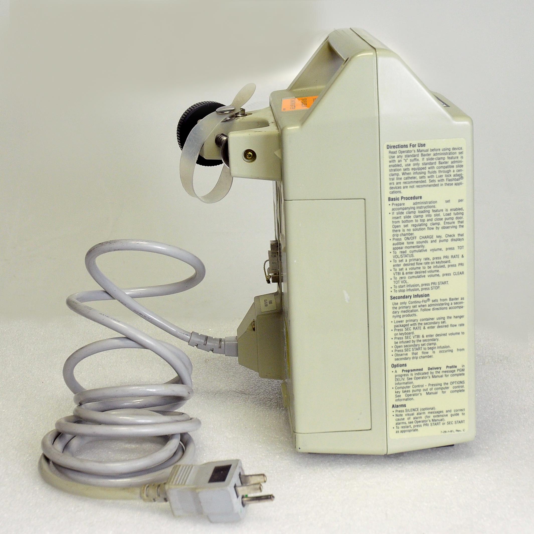 Baxter Flo-Gard 6201 Volumetric Infusion Pump