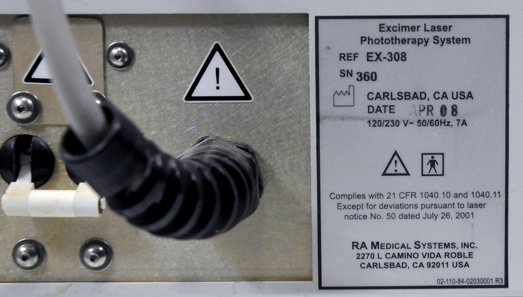 2008 Excimer EX-308 Pharos Phototherapy Laser System Monochromatic - (FOR PARTS)