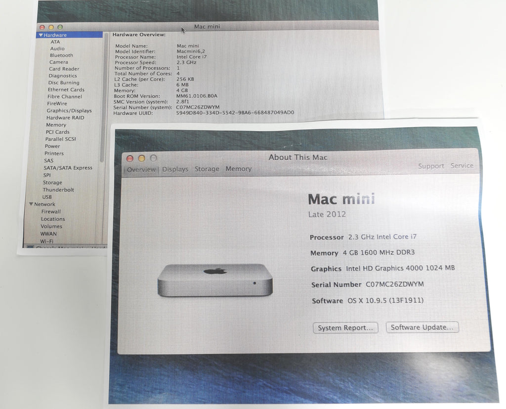 Late 2012 - Apple Mac Mini 2.3 GHz Intel Core i7 4GB 1600 MHz DDR3 Computer