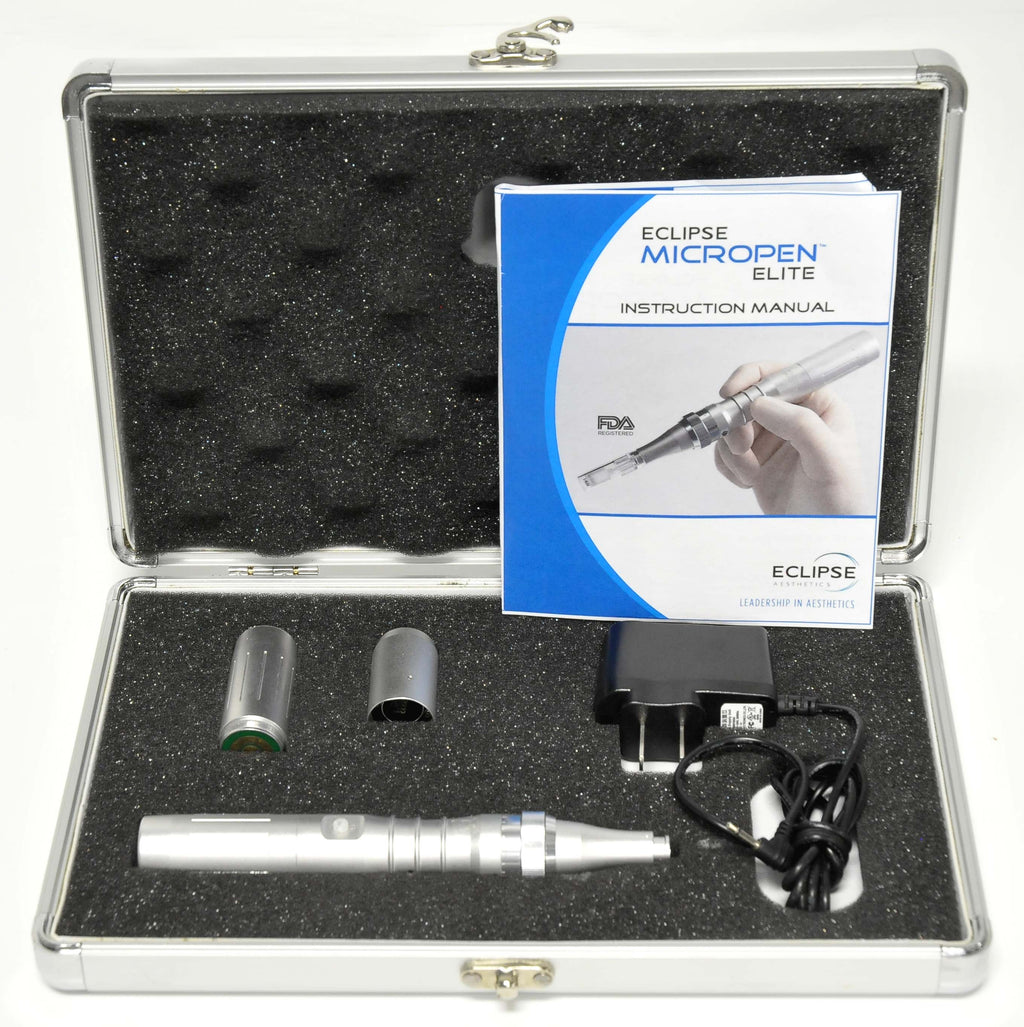 Silver Micro-Needling Pen - Eclipse Aesthetics Elite MicroPen Kit - DEMO w/Case